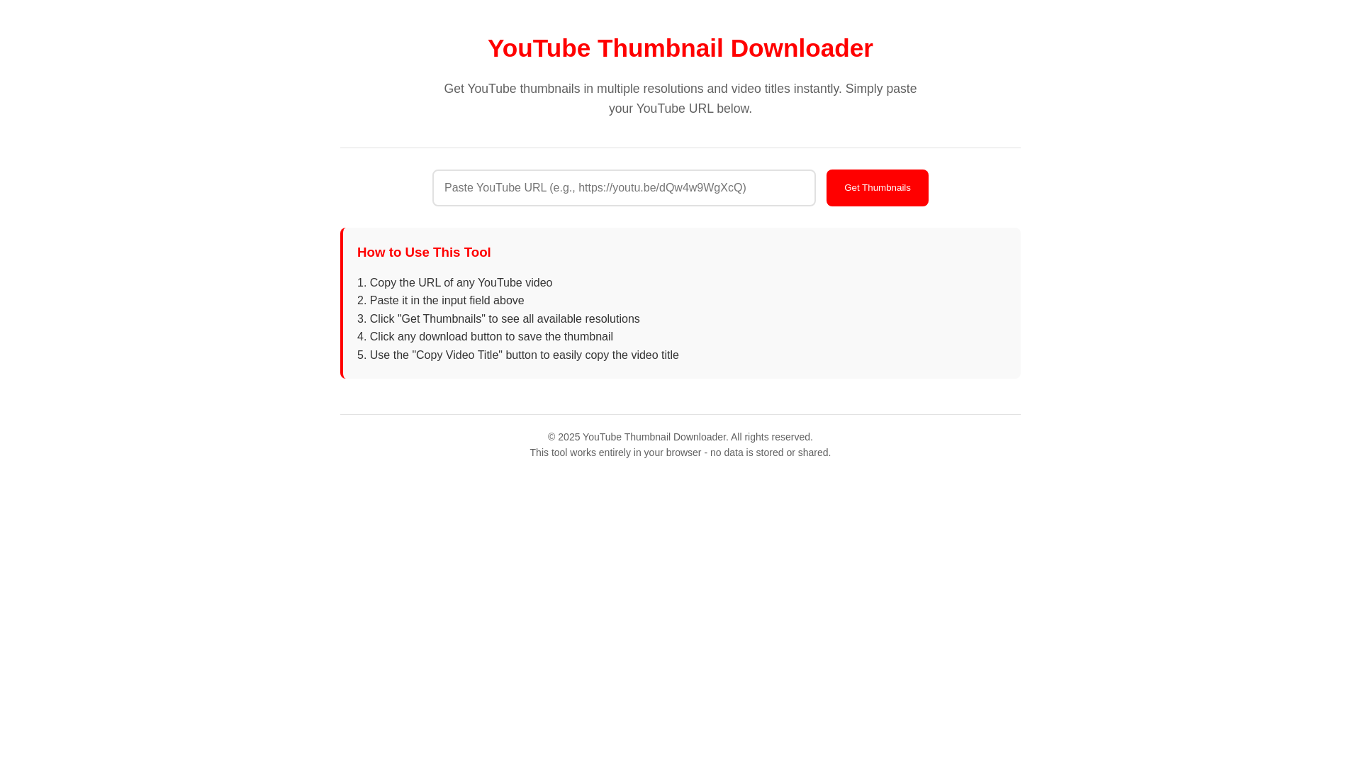 website screenshot of https://ytthumbnaildownloader.pages.dev/