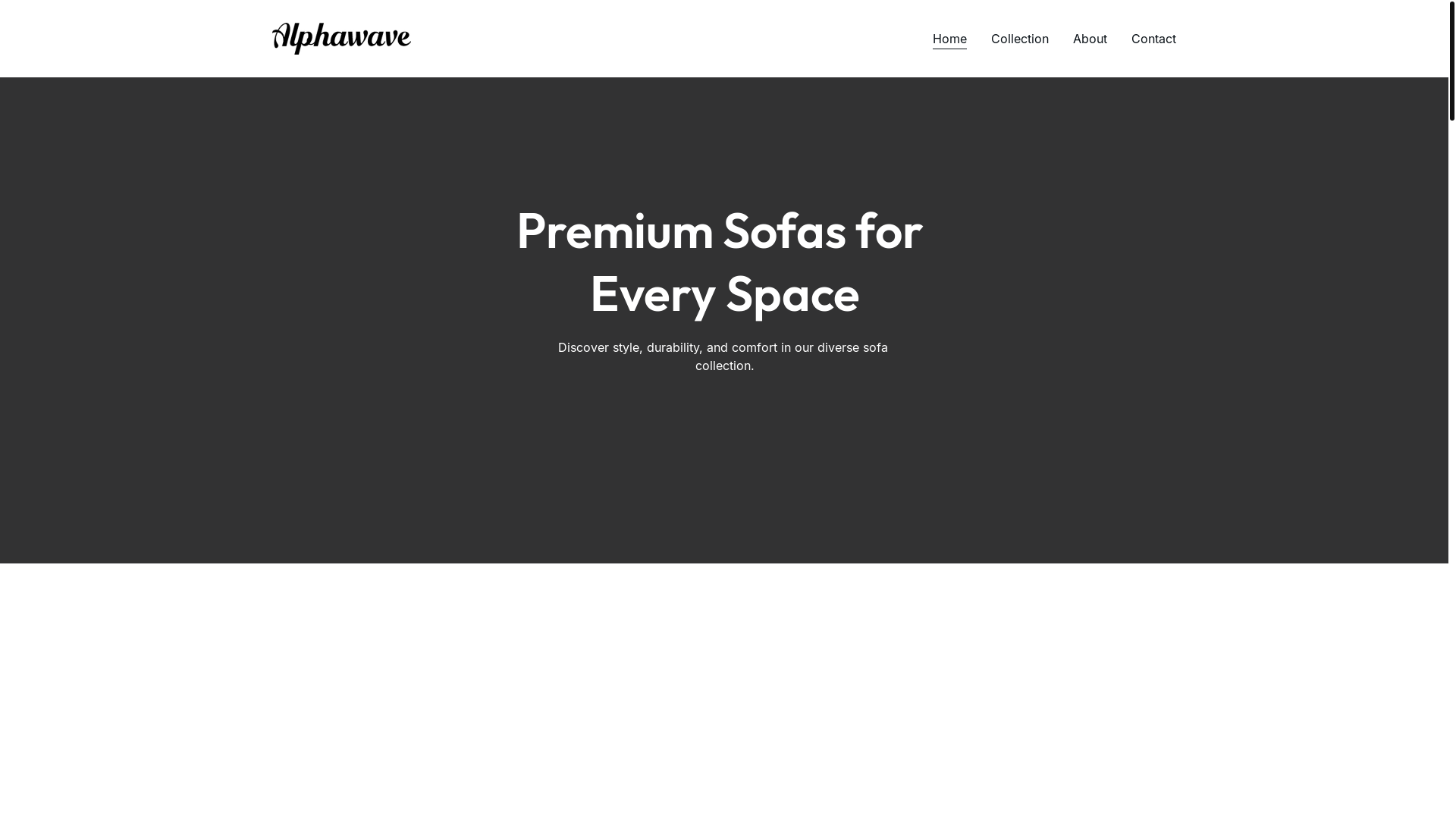 website screenshot of https://alphawavefurn.com/