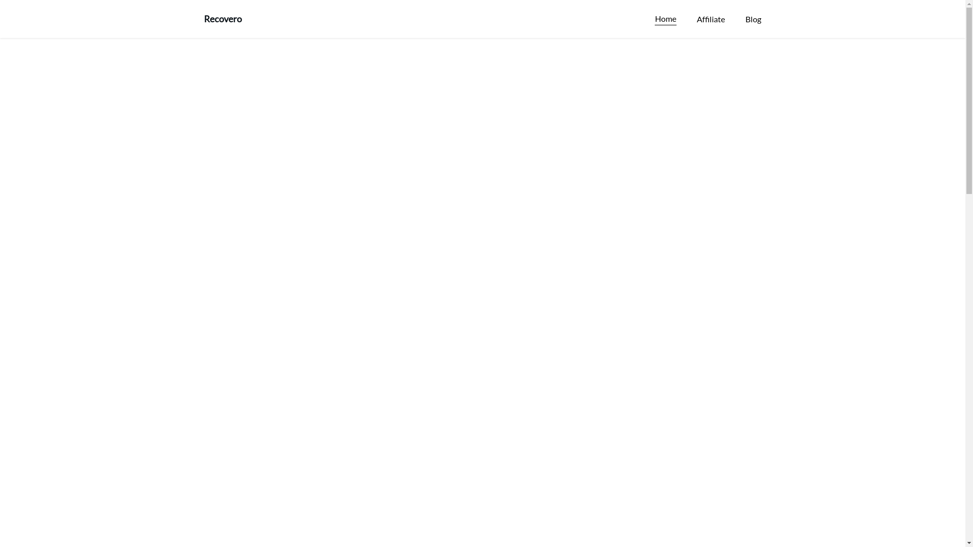 website screenshot of https://recovero.life/