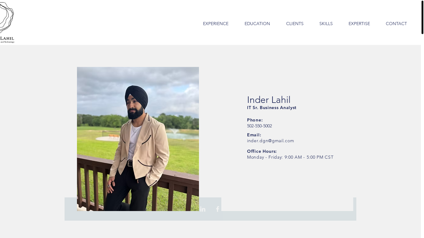 website screenshot of https://inderlahil.com/
