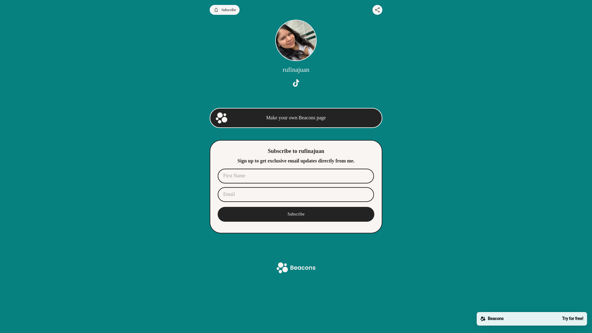 website screenshot of https://rufinajuan.com/
