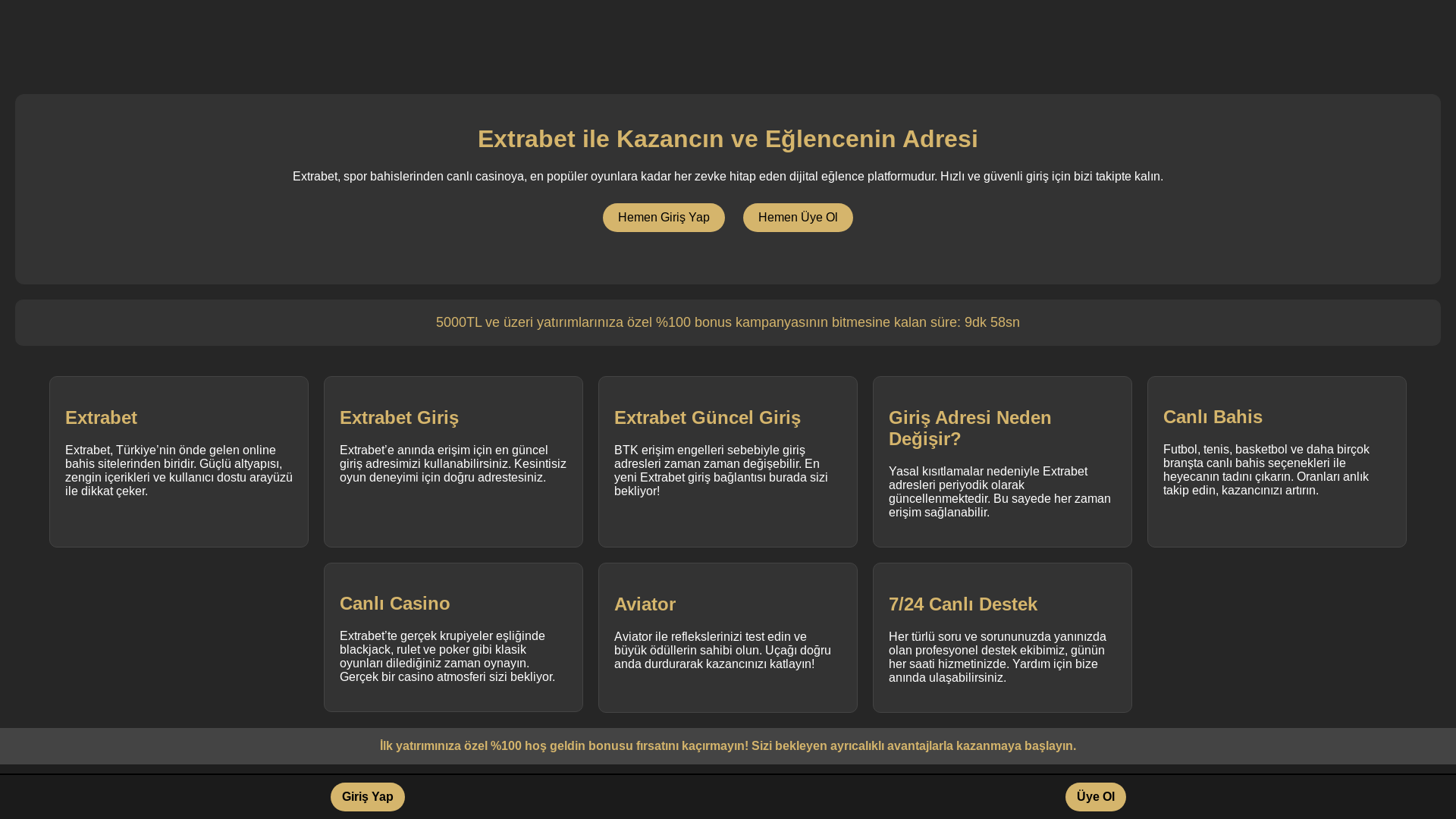 website screenshot of https://extraguvenligiris.com/