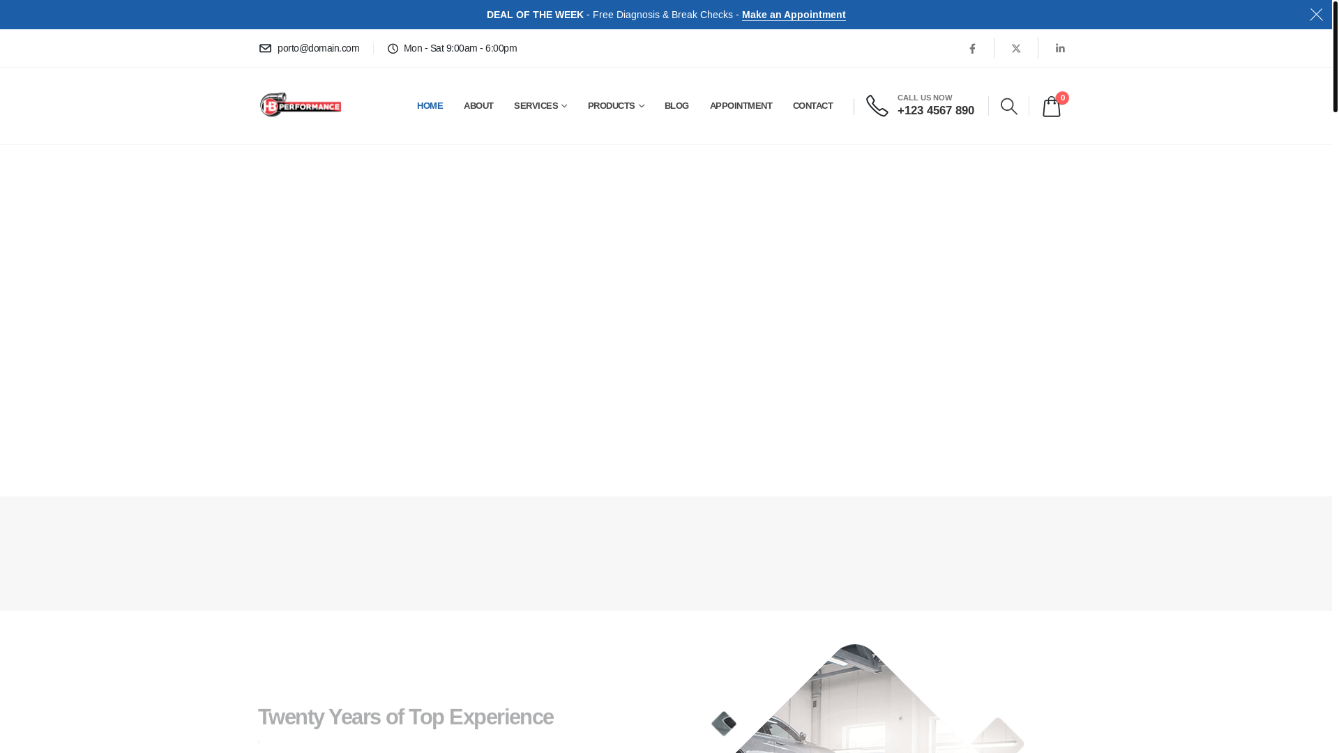 website screenshot of https://hbperformance.co.za/