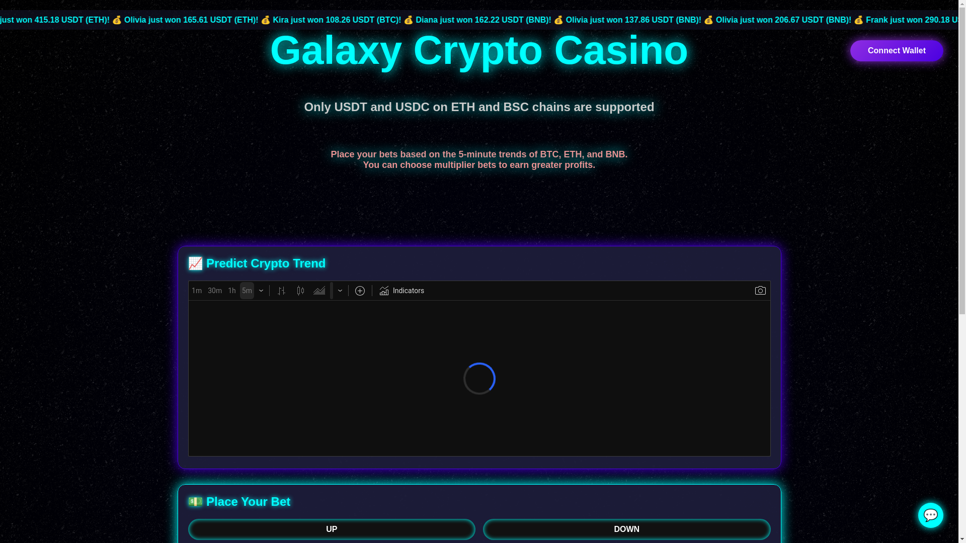 website screenshot of https://galaxycryptocasino.xyz/