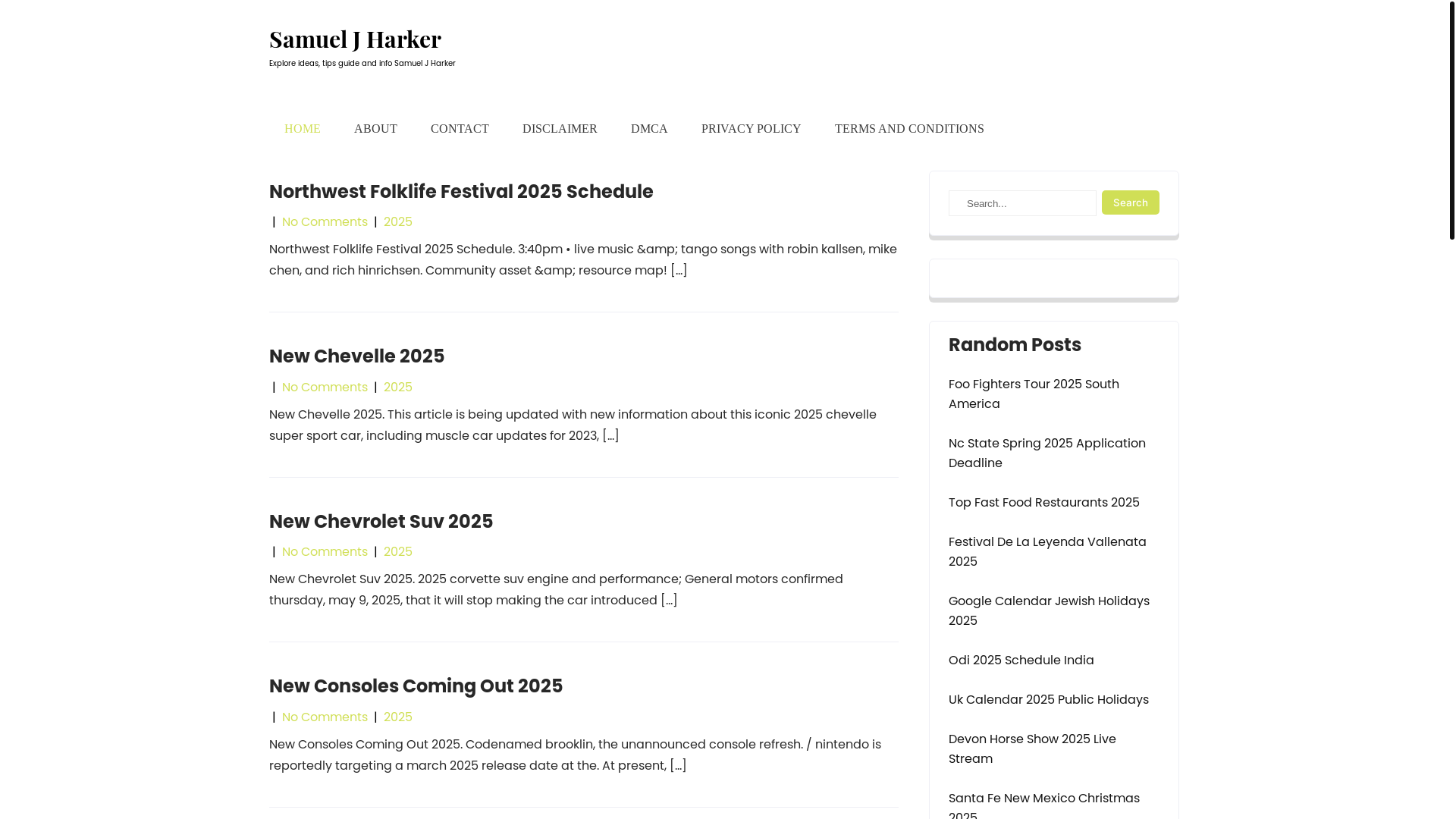 website screenshot of https://samueljharker.pages.dev/