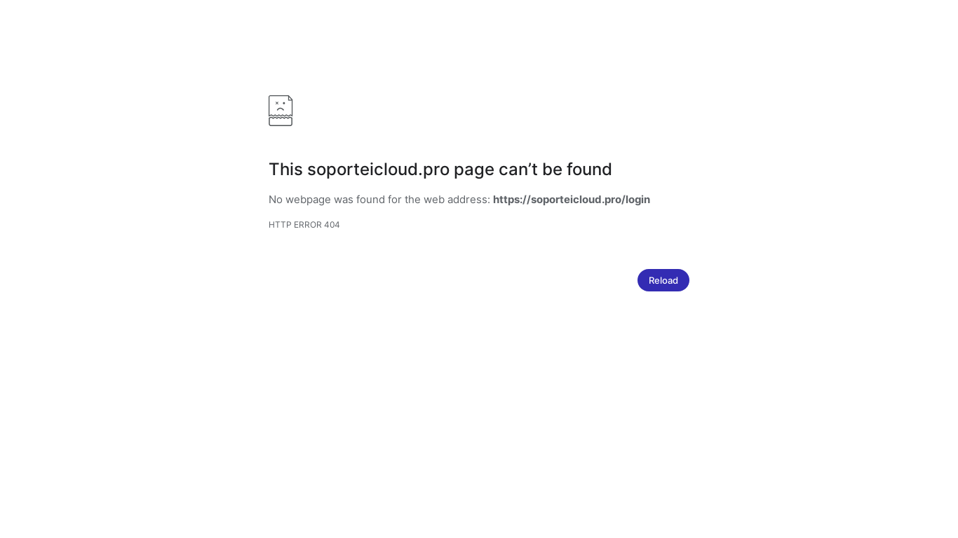 website screenshot of https://soporteicloud.pro/