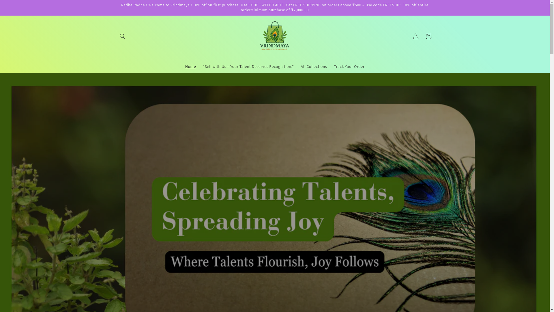 website screenshot of https://vrindmaya.com/