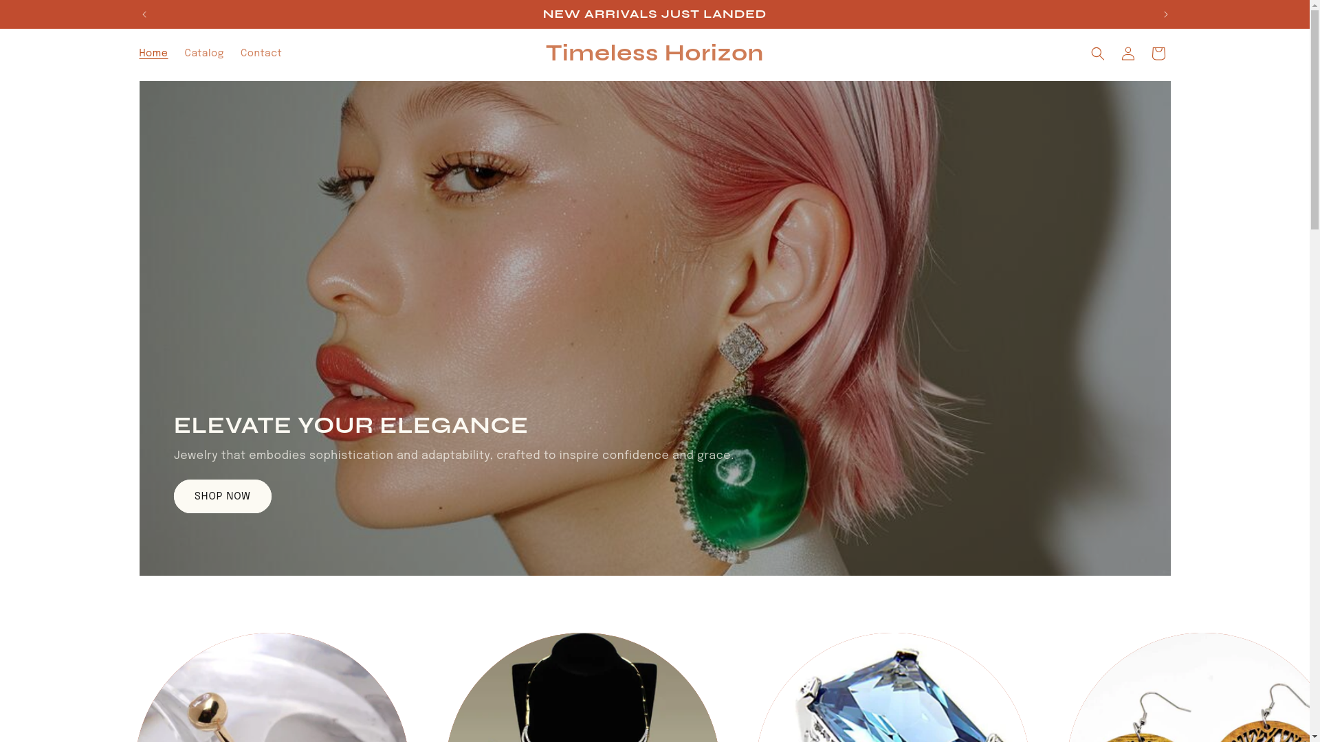 website screenshot of https://timelesshorizons.shop/