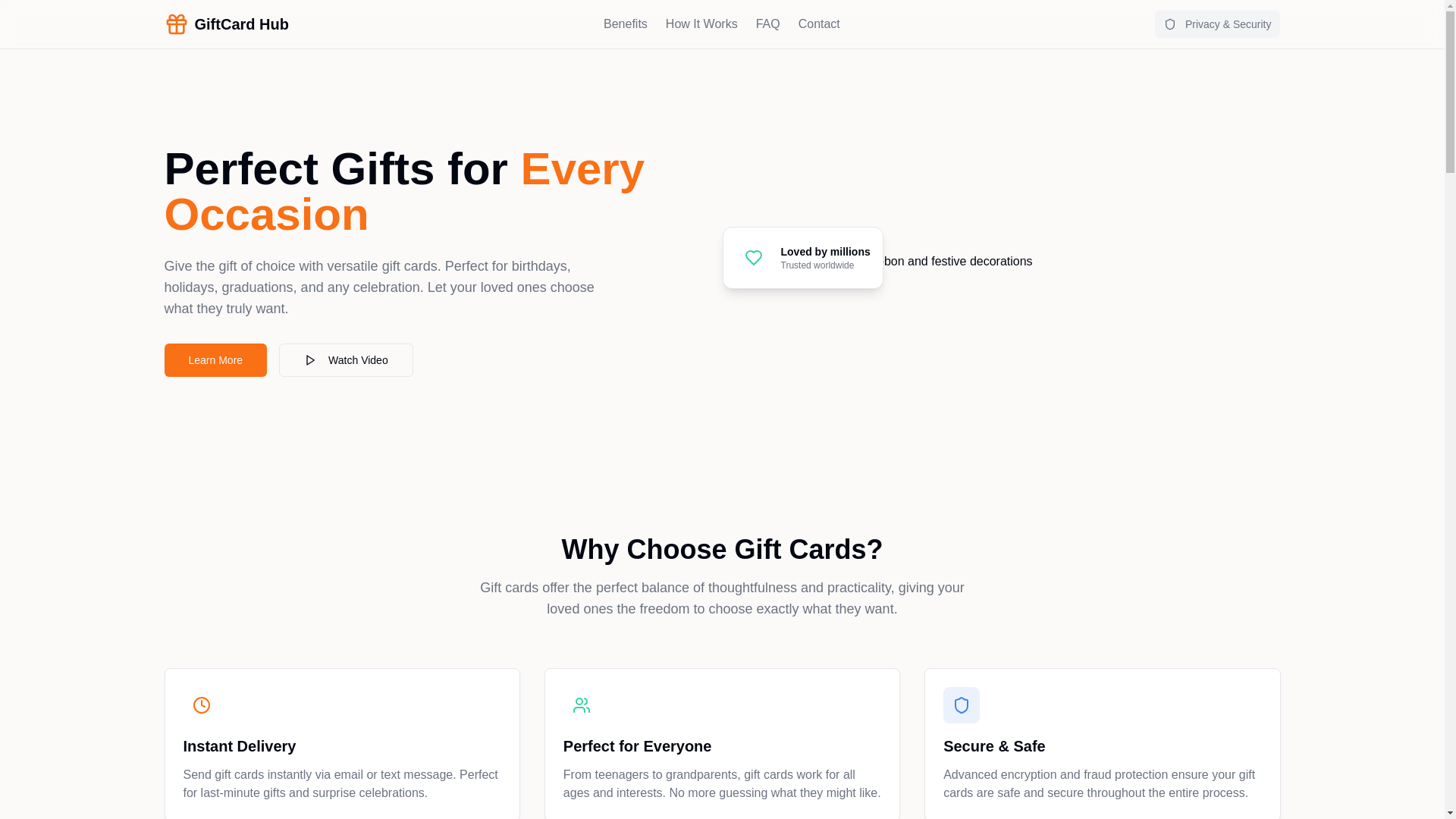 website screenshot of https://viewgiftinfo.com/