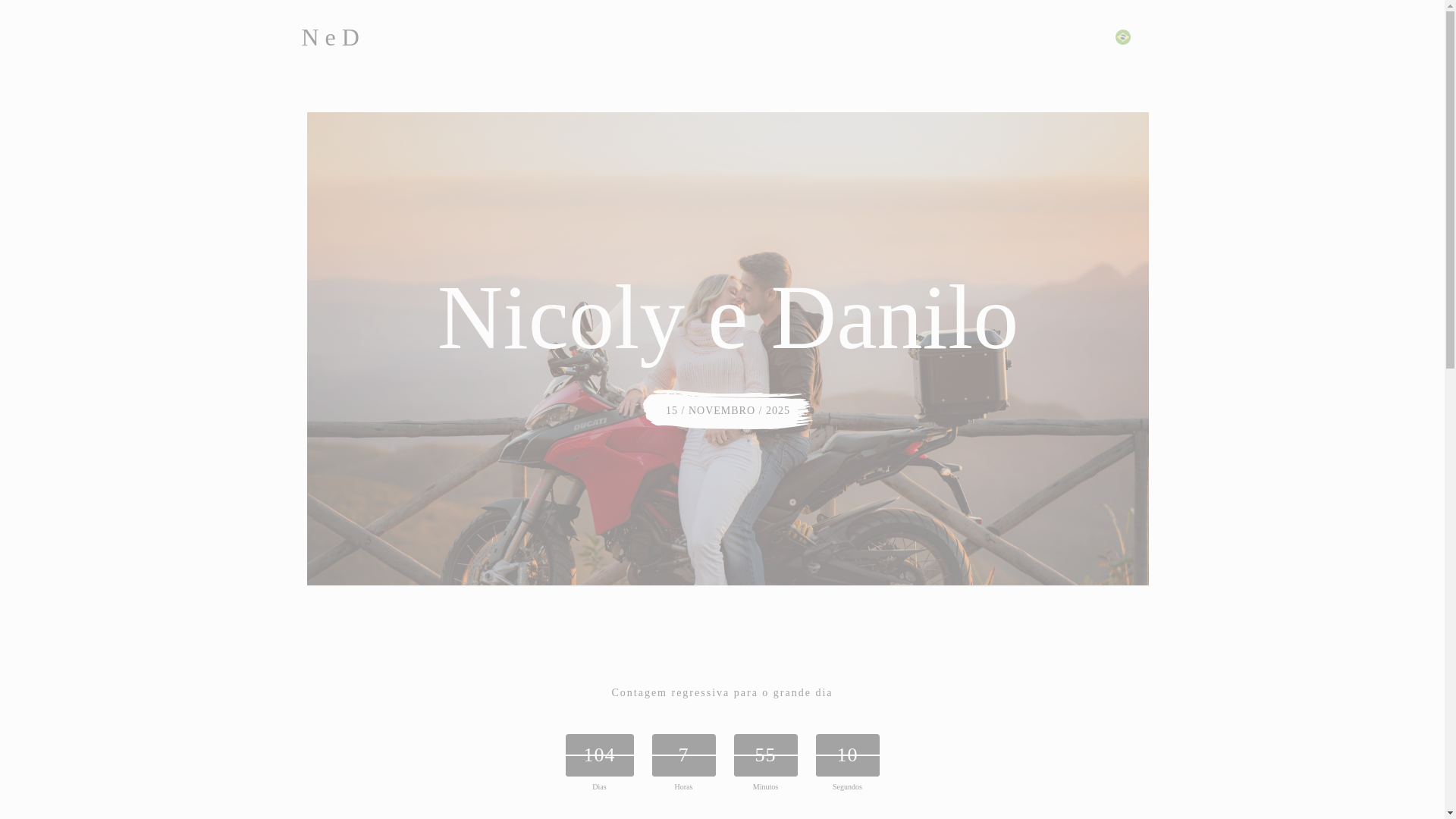 website screenshot of https://nicolyedanilo.com.br/