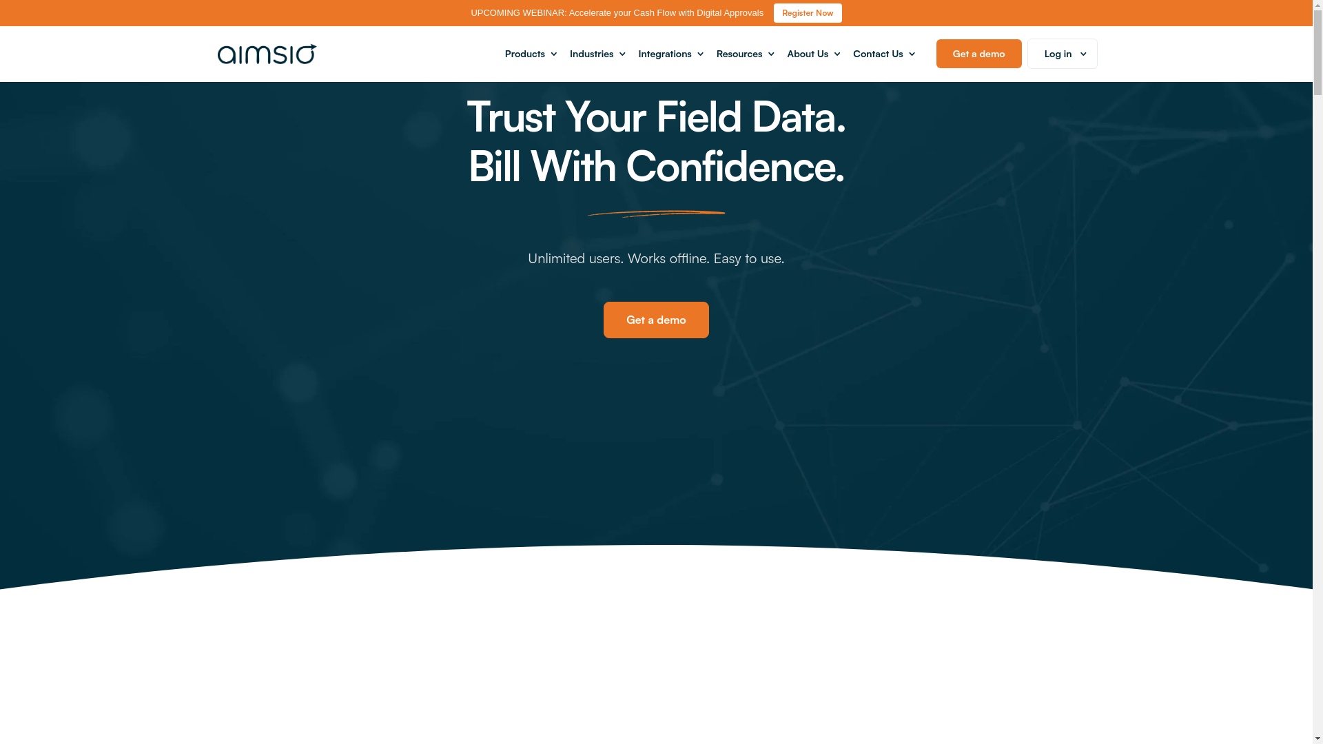 website screenshot of https://aimsiofield.com/