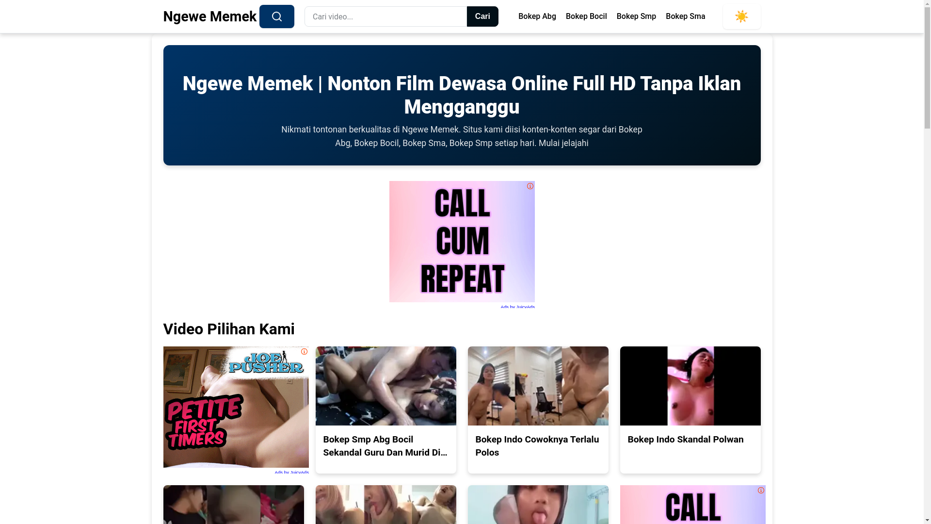 website screenshot of https://ngewememek.pages.dev/