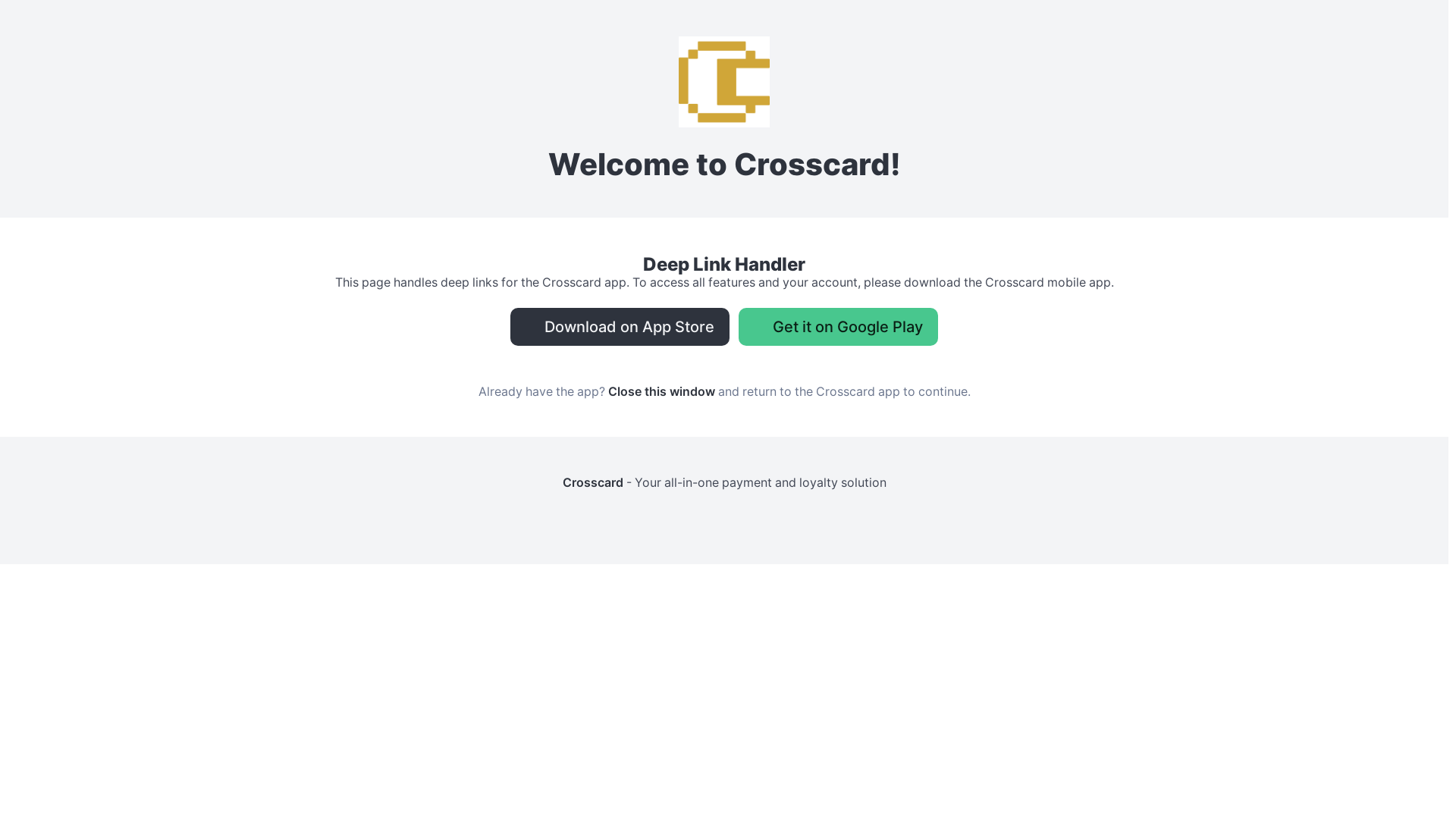 website screenshot of https://crosscarddeeplinking.pages.dev/