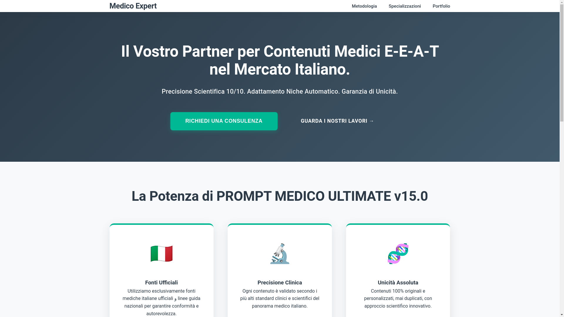 website screenshot of https://medico-expert-it.pages.dev/