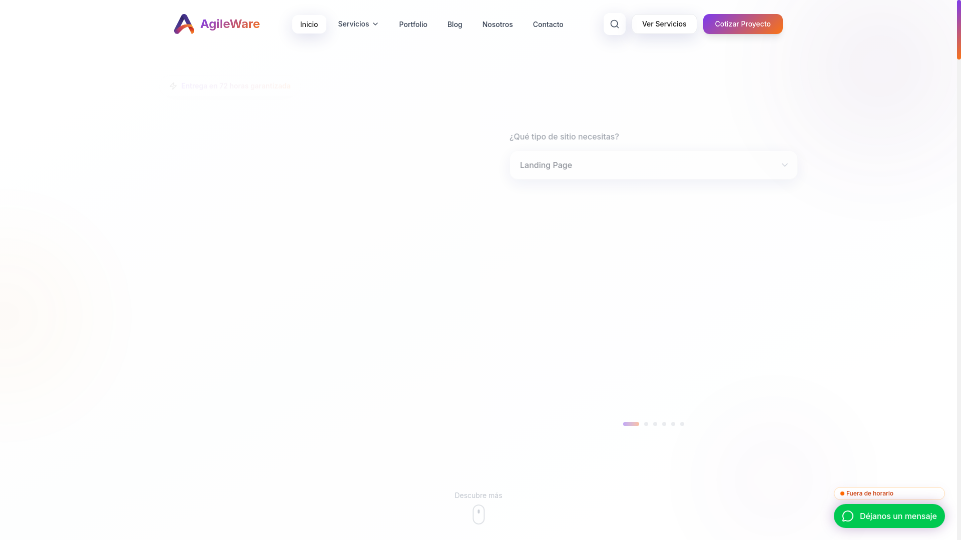 website screenshot of https://agileware.pro/