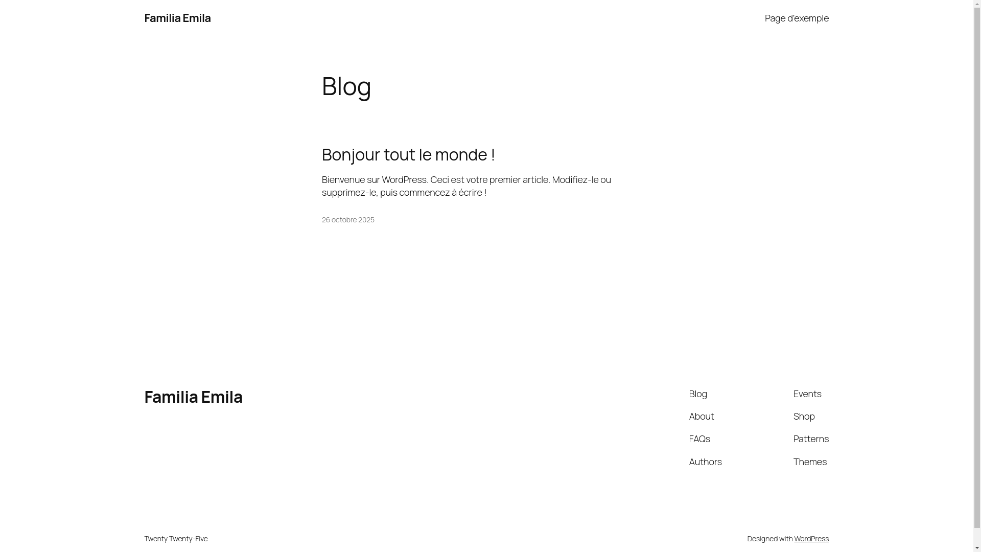 website screenshot of https://familia-emila.fr/