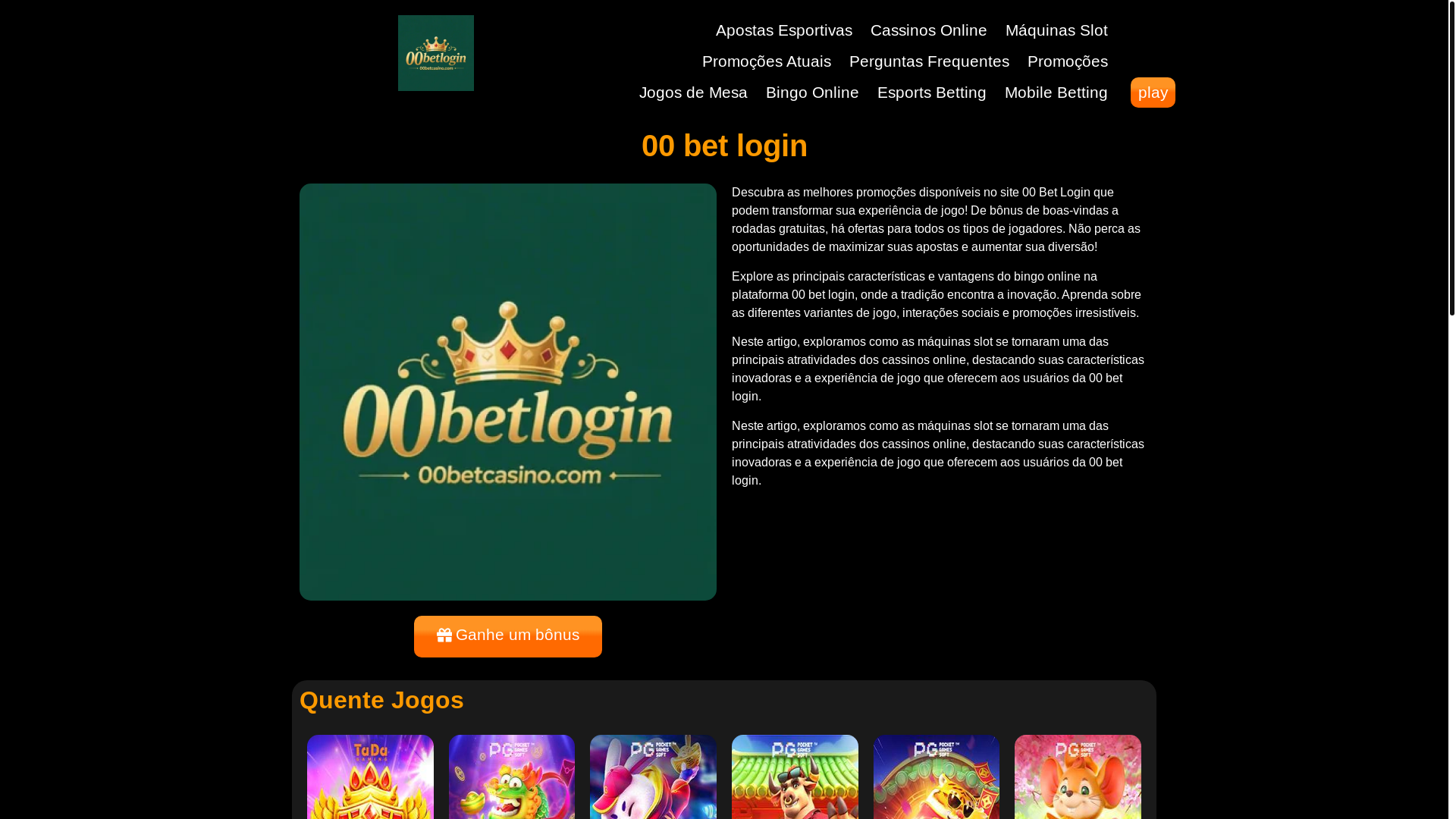 website screenshot of https://00betcasino.com/