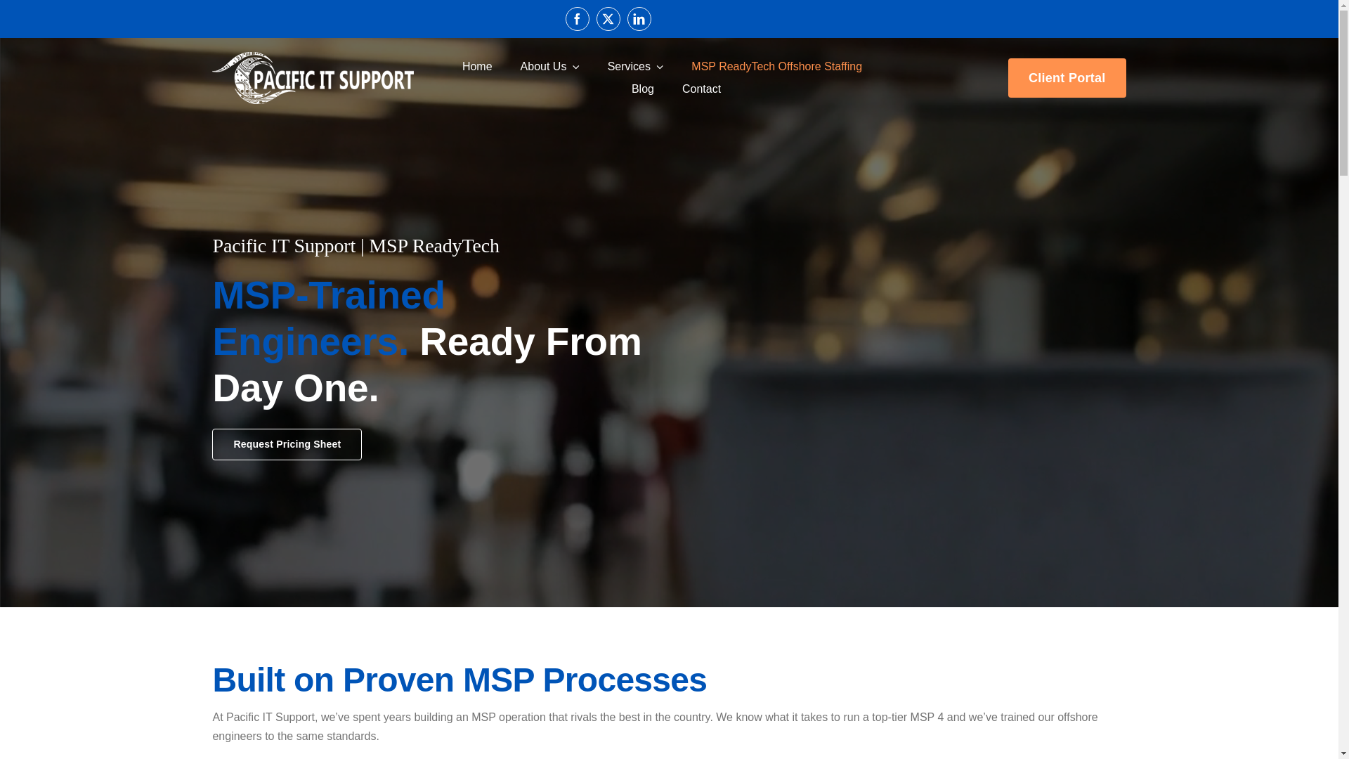 website screenshot of https://mspreadytech.com/