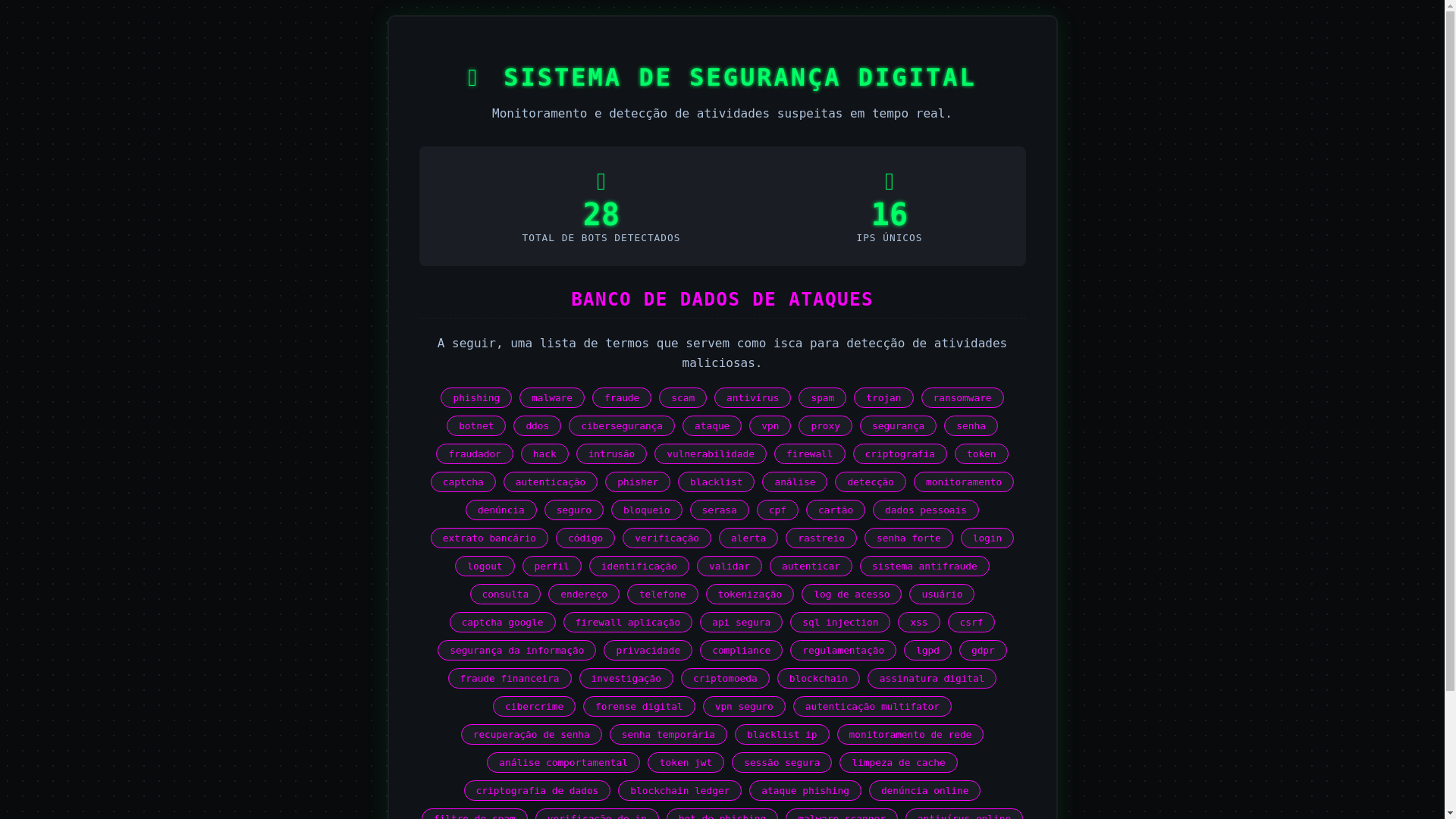 website screenshot of https://detectbots.shop/