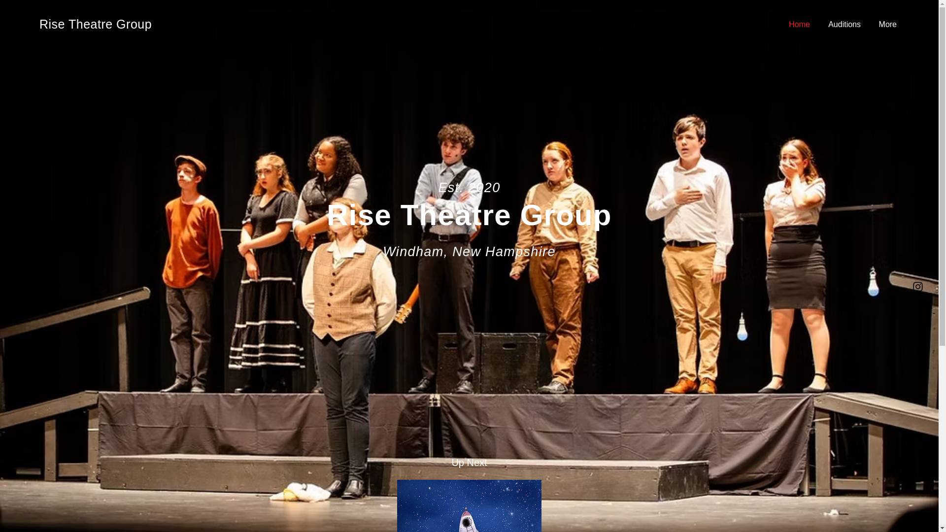 website screenshot of https://risetheatregroup.com/