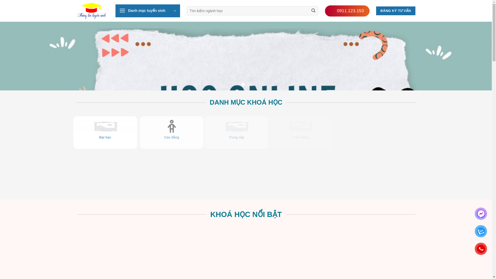 website screenshot of https://tuyensinhinfo.edu.vn/