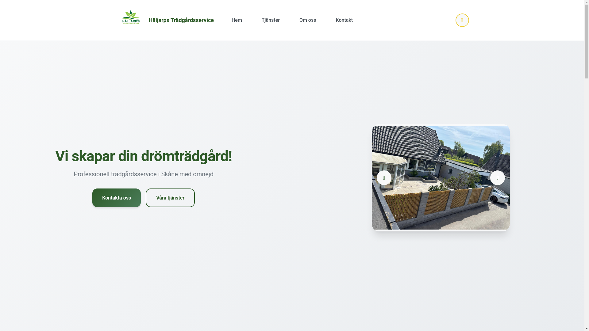 website screenshot of https://haljarpstradgard.pages.dev/
