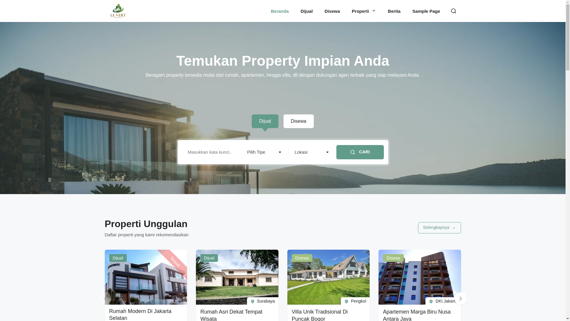 website screenshot of https://levertproperty.com/