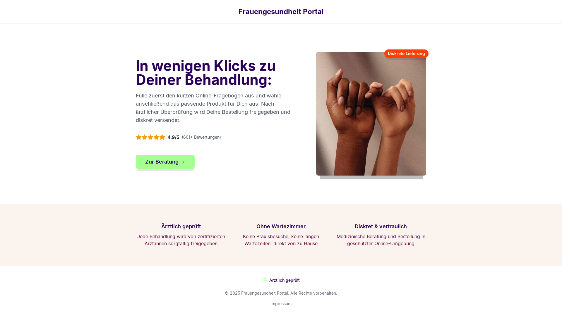 website screenshot of https://frauengesundheit-portal.de/