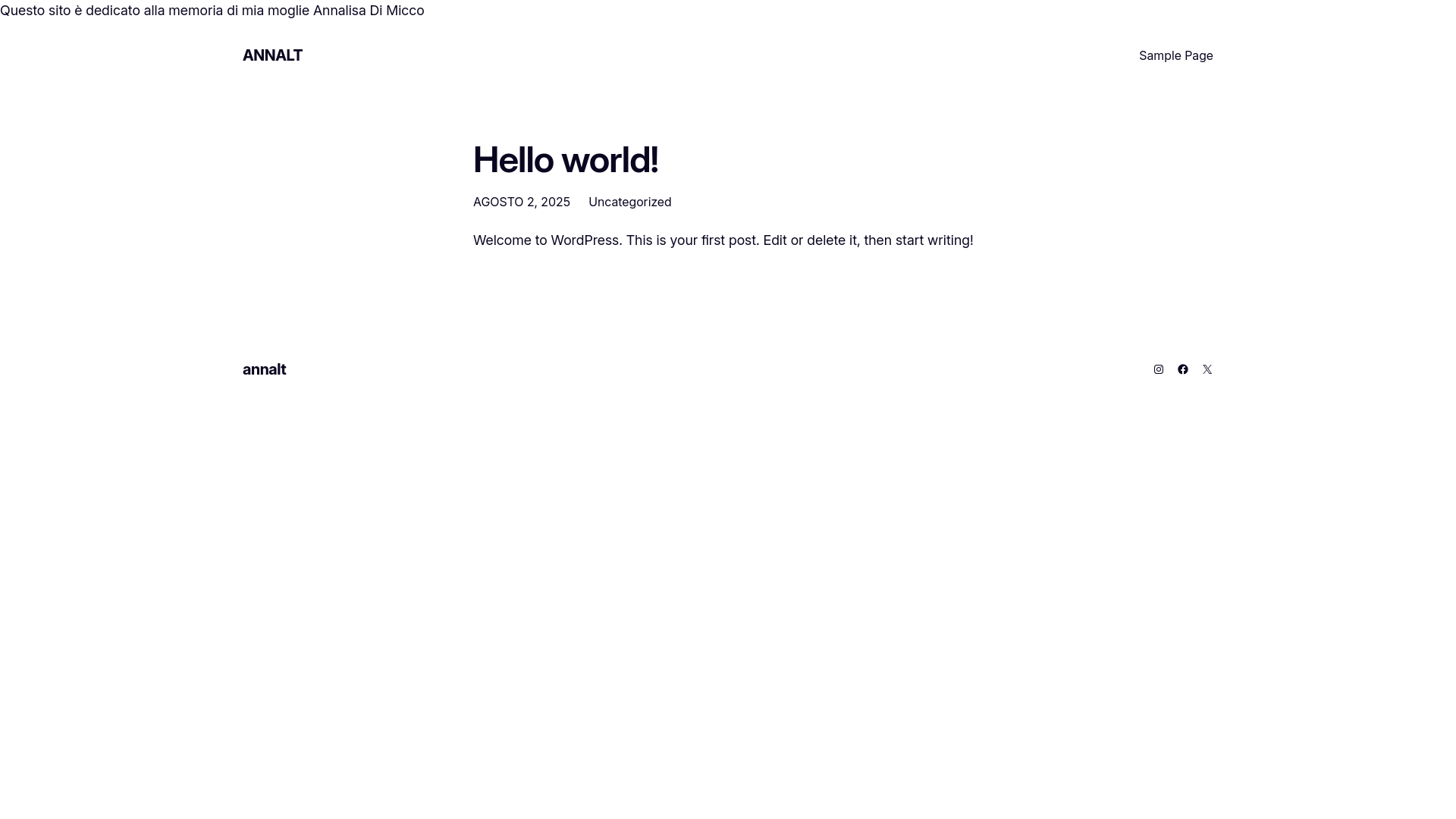 website screenshot of https://annalisadimicco.it/