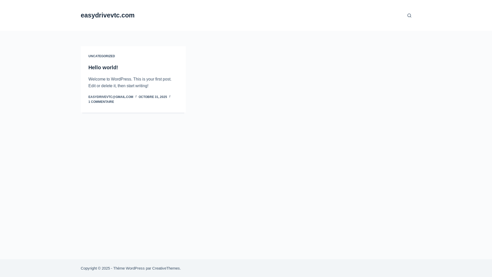 website screenshot of https://easydrivevtc.com/