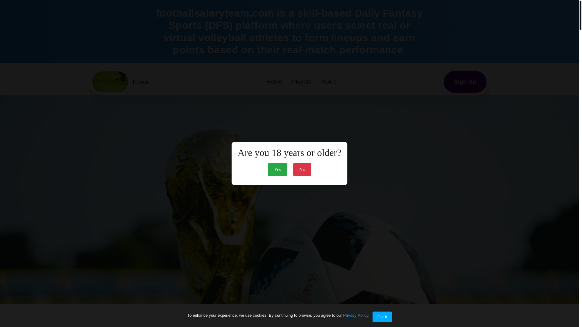 website screenshot of https://footballsalaryteam.com/