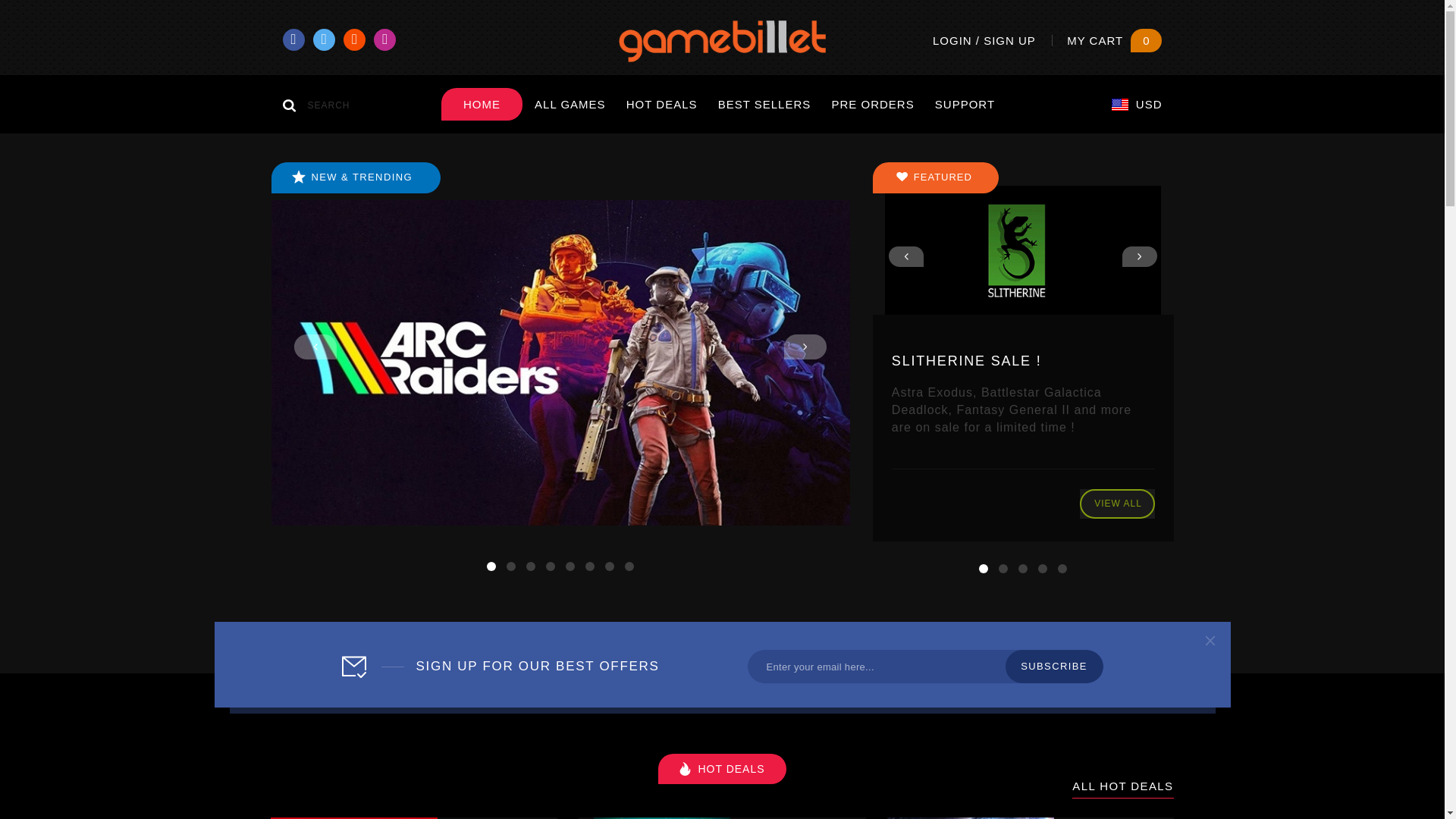 website screenshot of https://www.gamebillet.com/