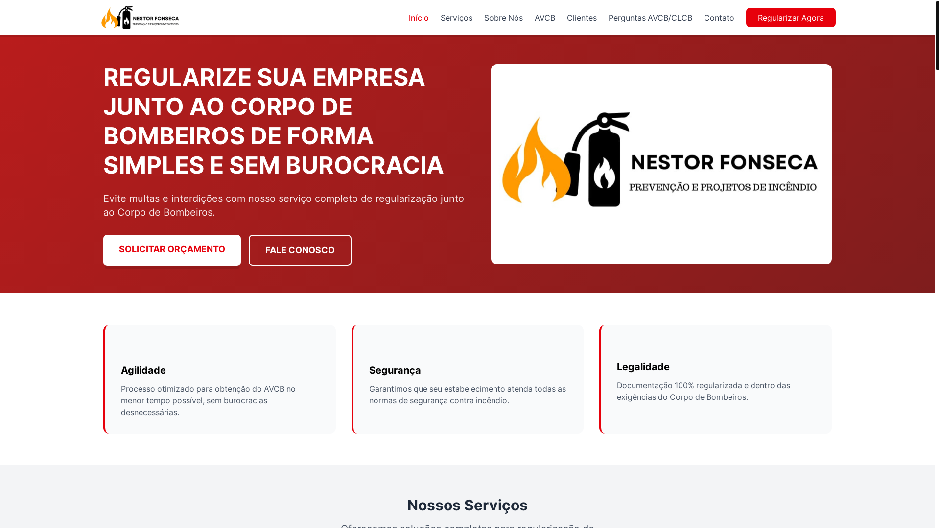website screenshot of https://nestorfonsecaarquitetura.com/