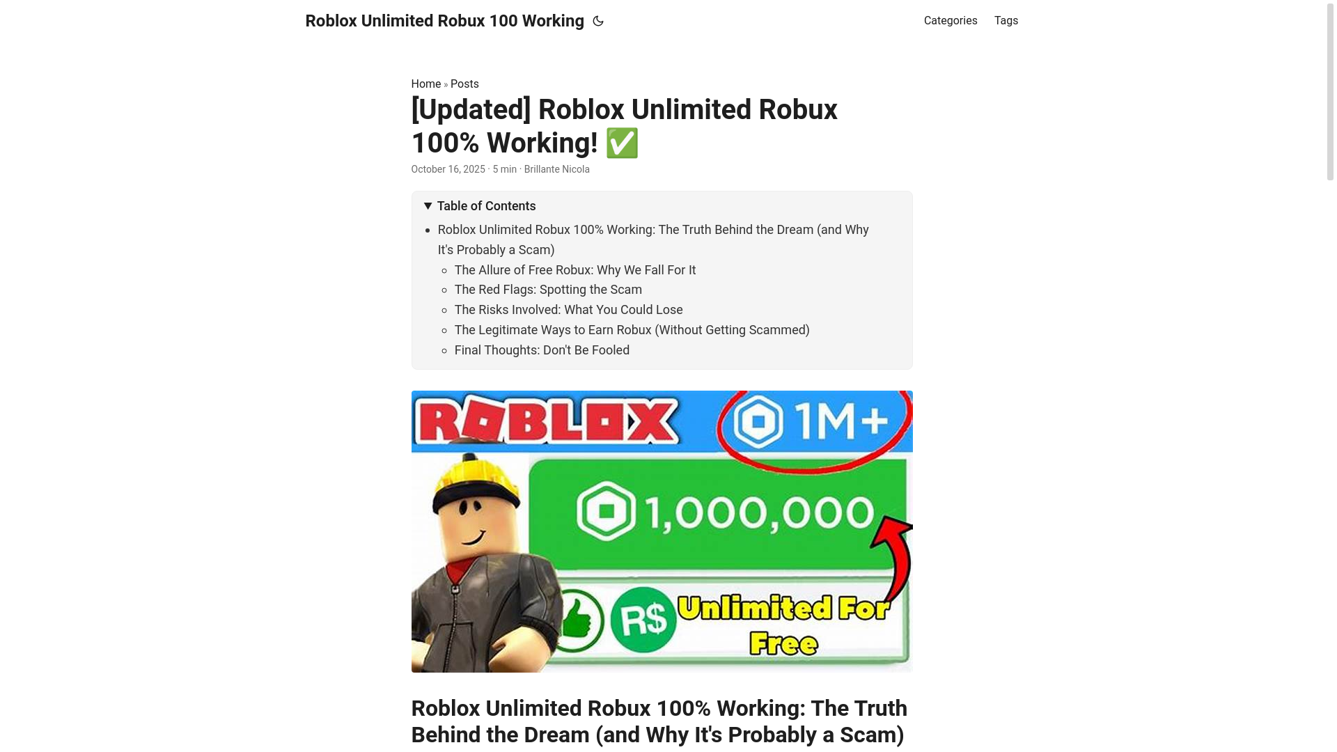 website screenshot of https://roblox-unlimited-robux-100-working.pages.dev/