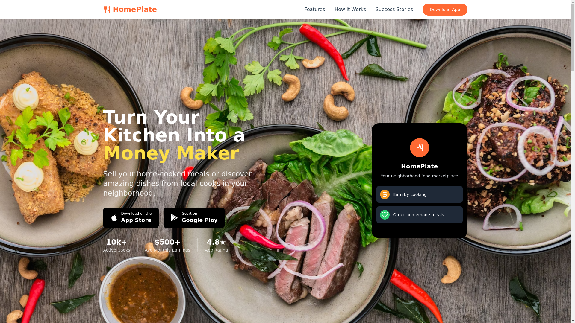 website screenshot of https://homeplate.sg/