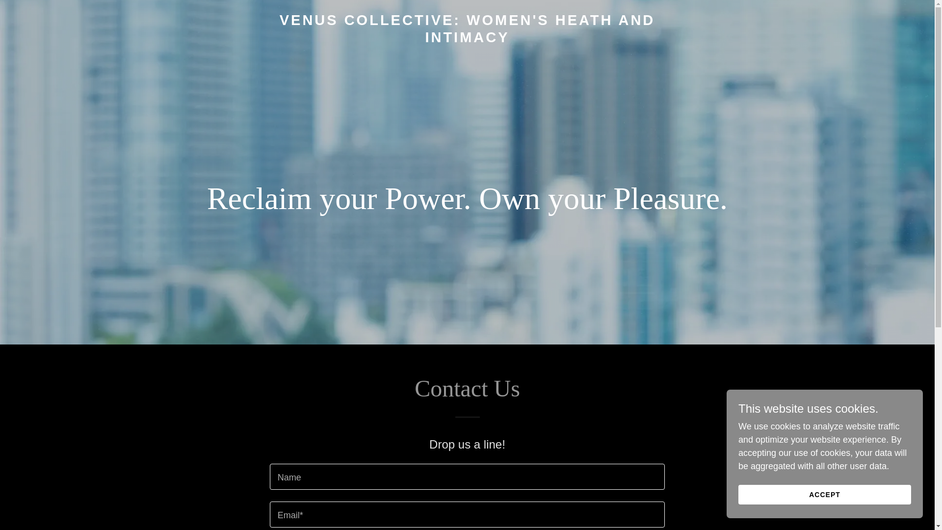website screenshot of https://myvenuscollective.com/