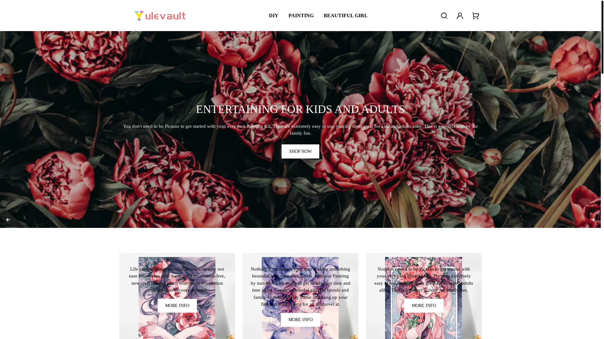 website screenshot of https://yulevault.com/