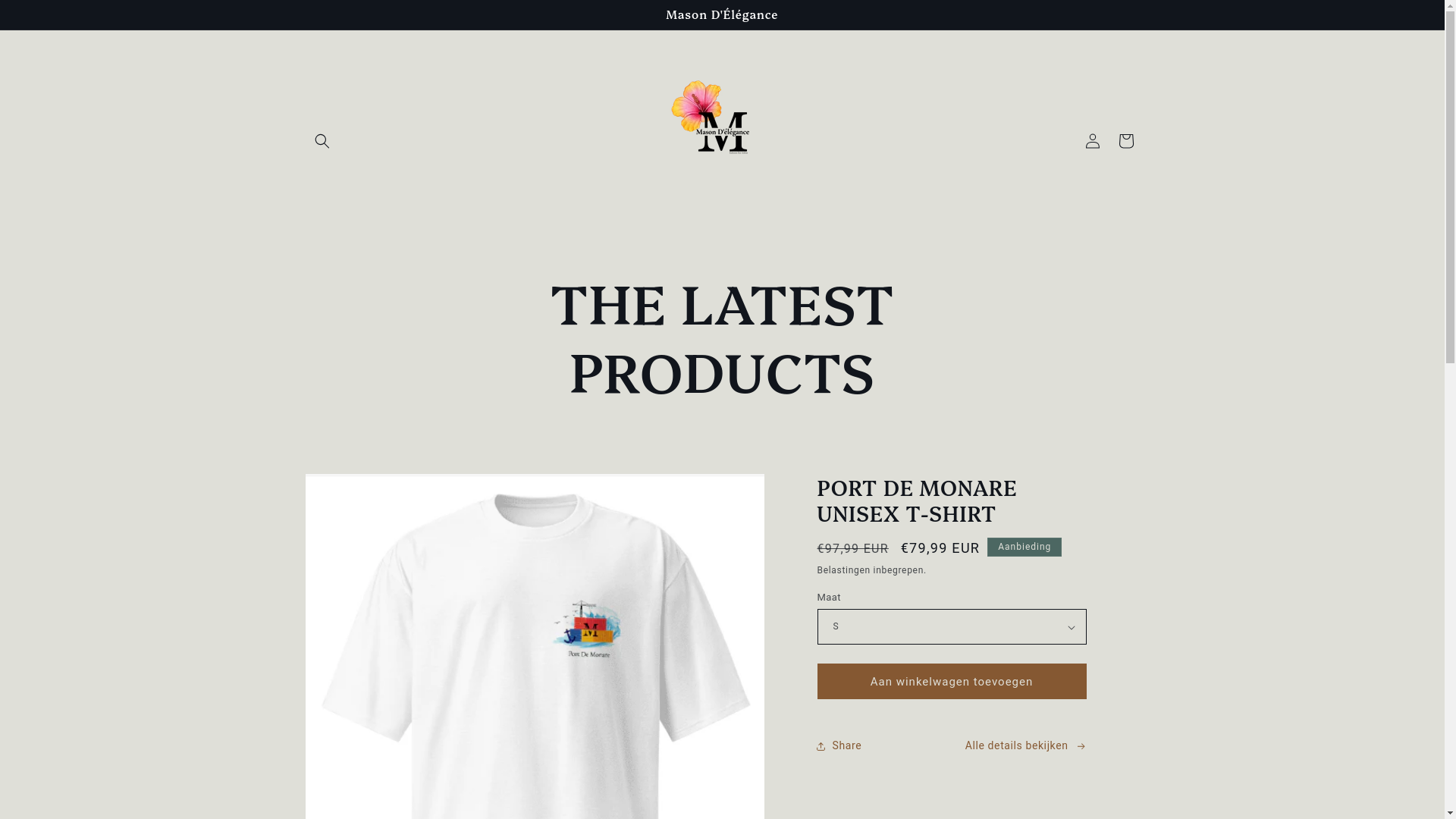 website screenshot of https://masondelegance.com/