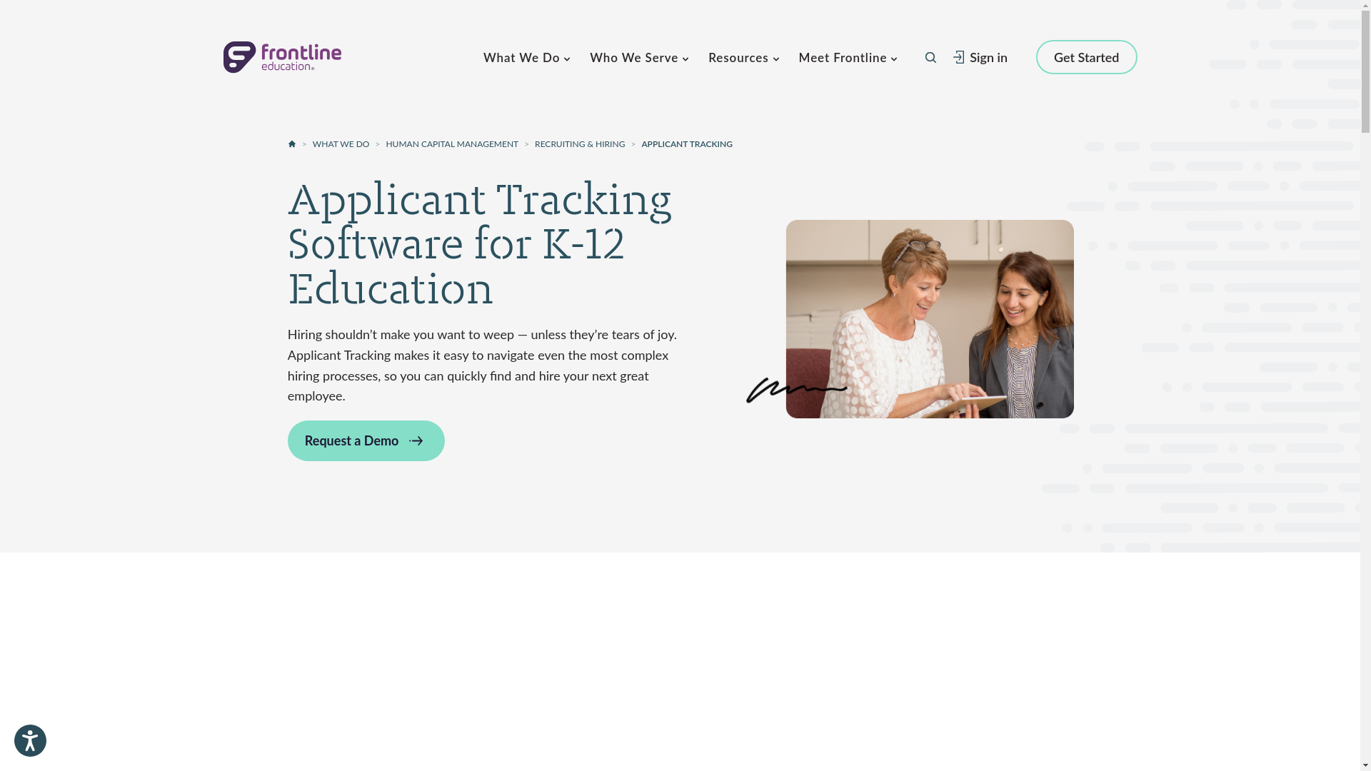 website screenshot of https://applitrack.com/