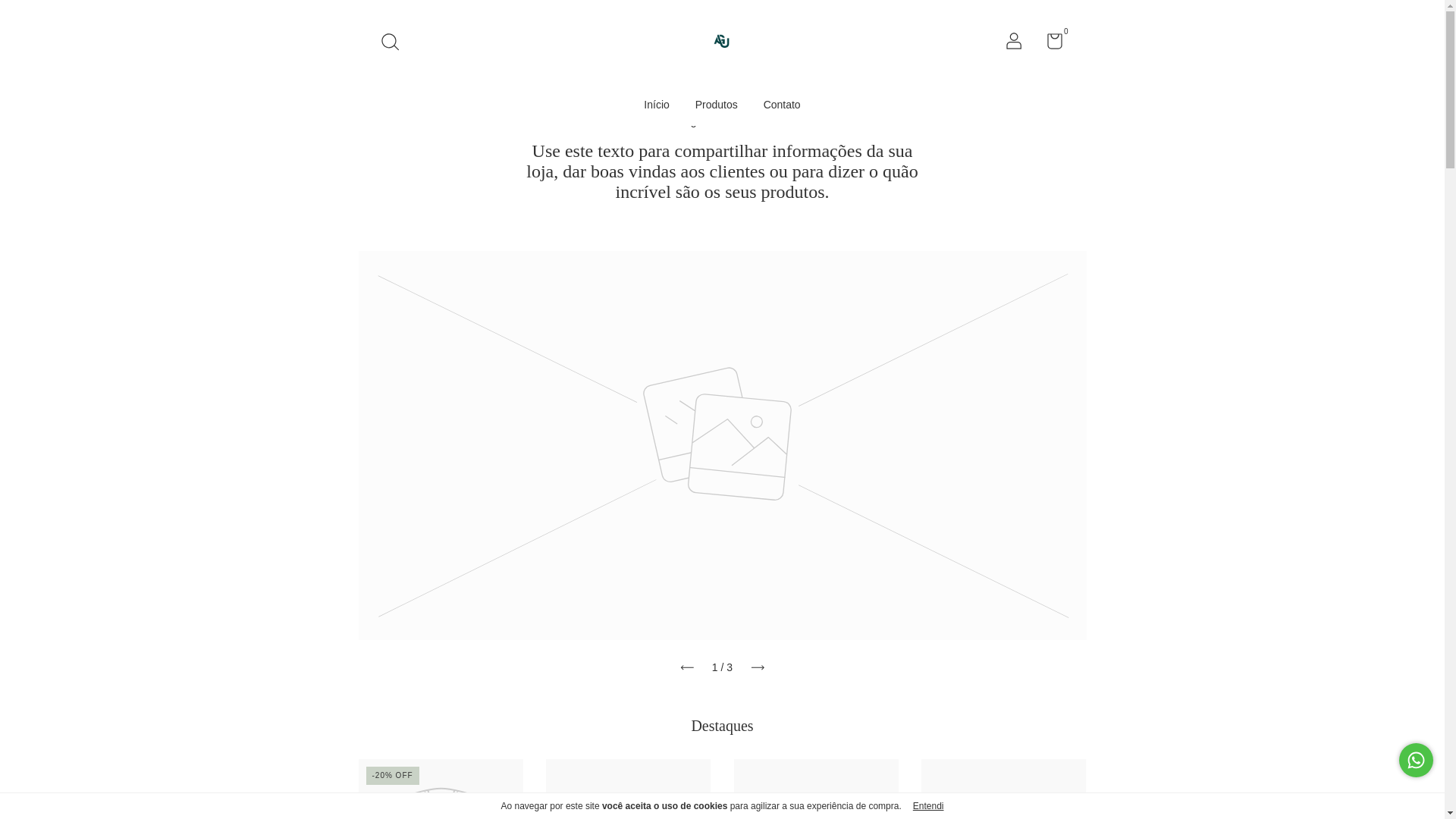website screenshot of https://ajgustore.com.br/