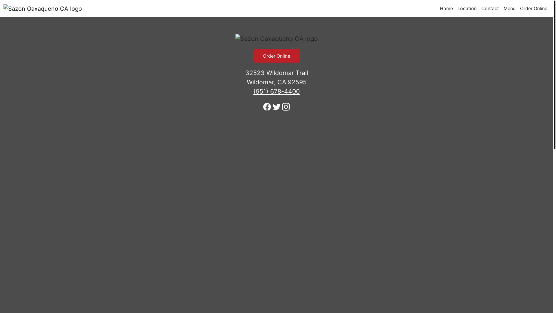 website screenshot of https://sazonoaxaquenoca.com/