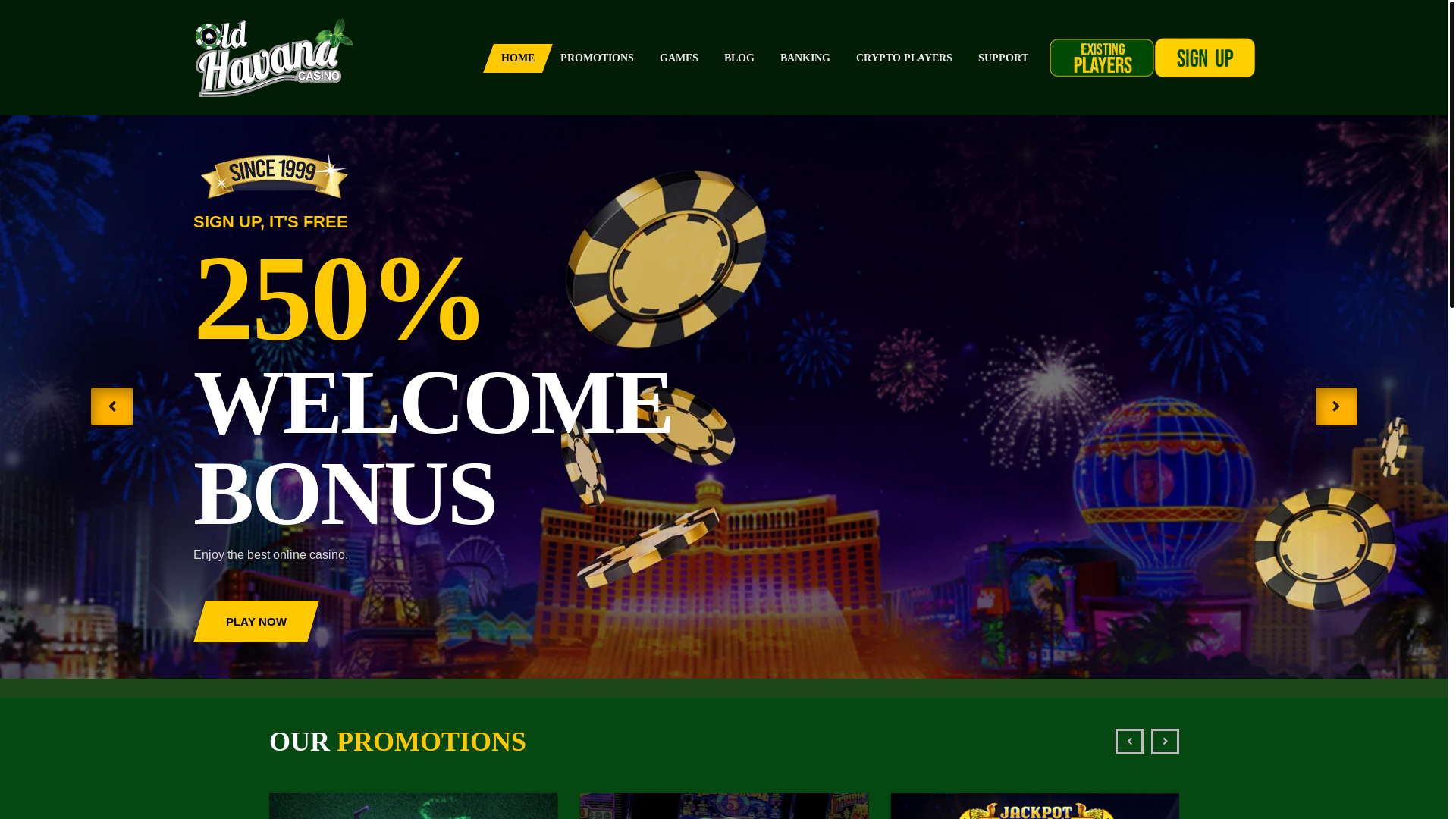 website screenshot of https://oldhavanacasino.live/