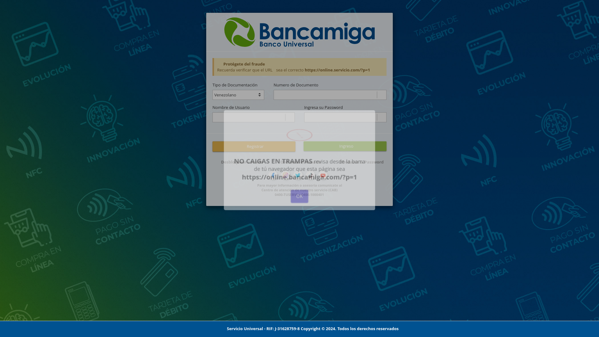 website screenshot of https://bancamiga-tools.pages.dev/