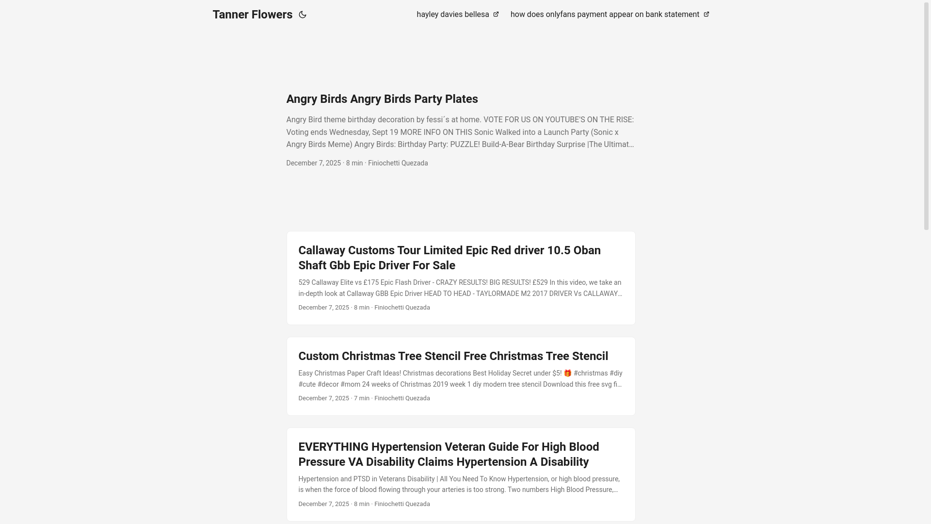 website screenshot of https://tannerflowers.pages.dev/