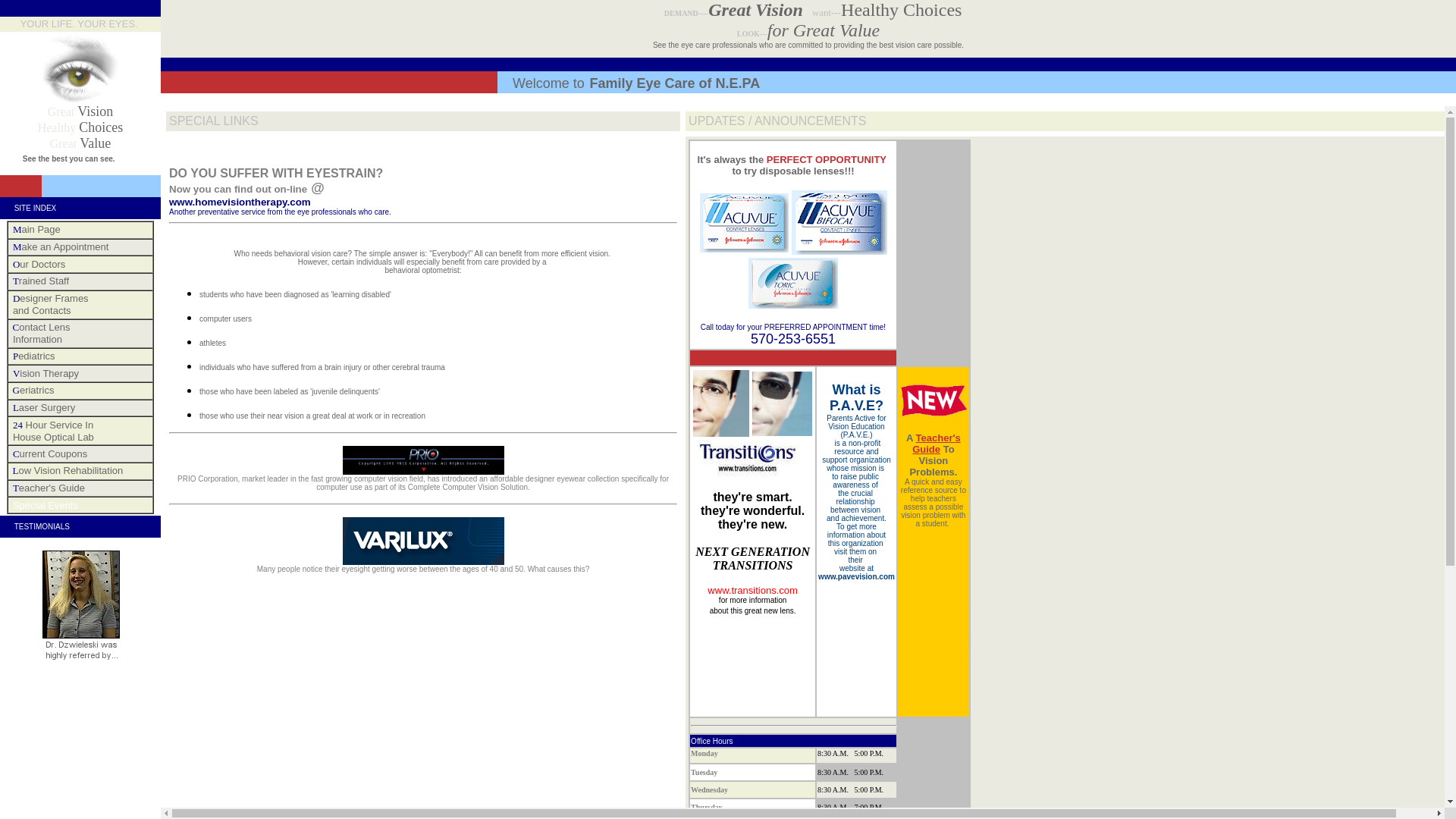 website screenshot of https://familyeyecareofnepa.pages.dev/