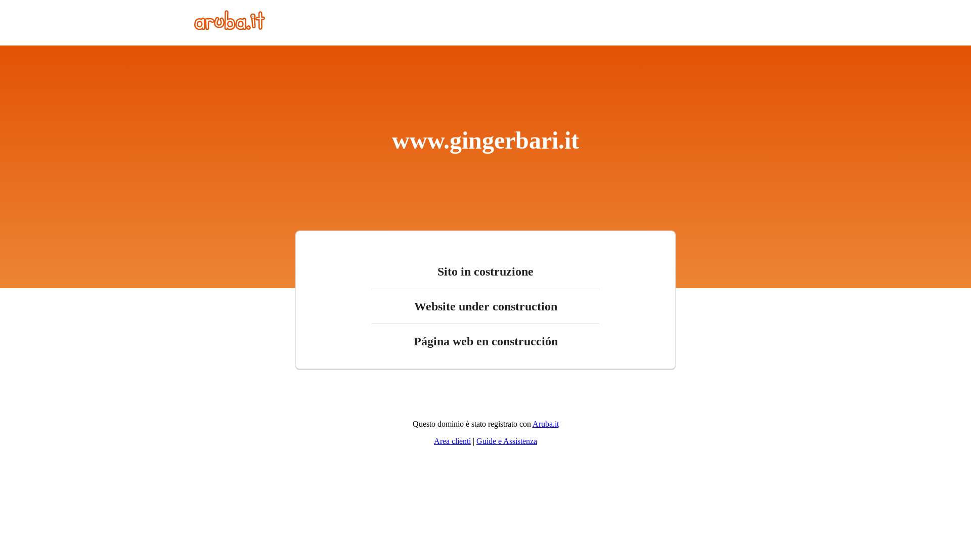 website screenshot of https://gingerbari.it/