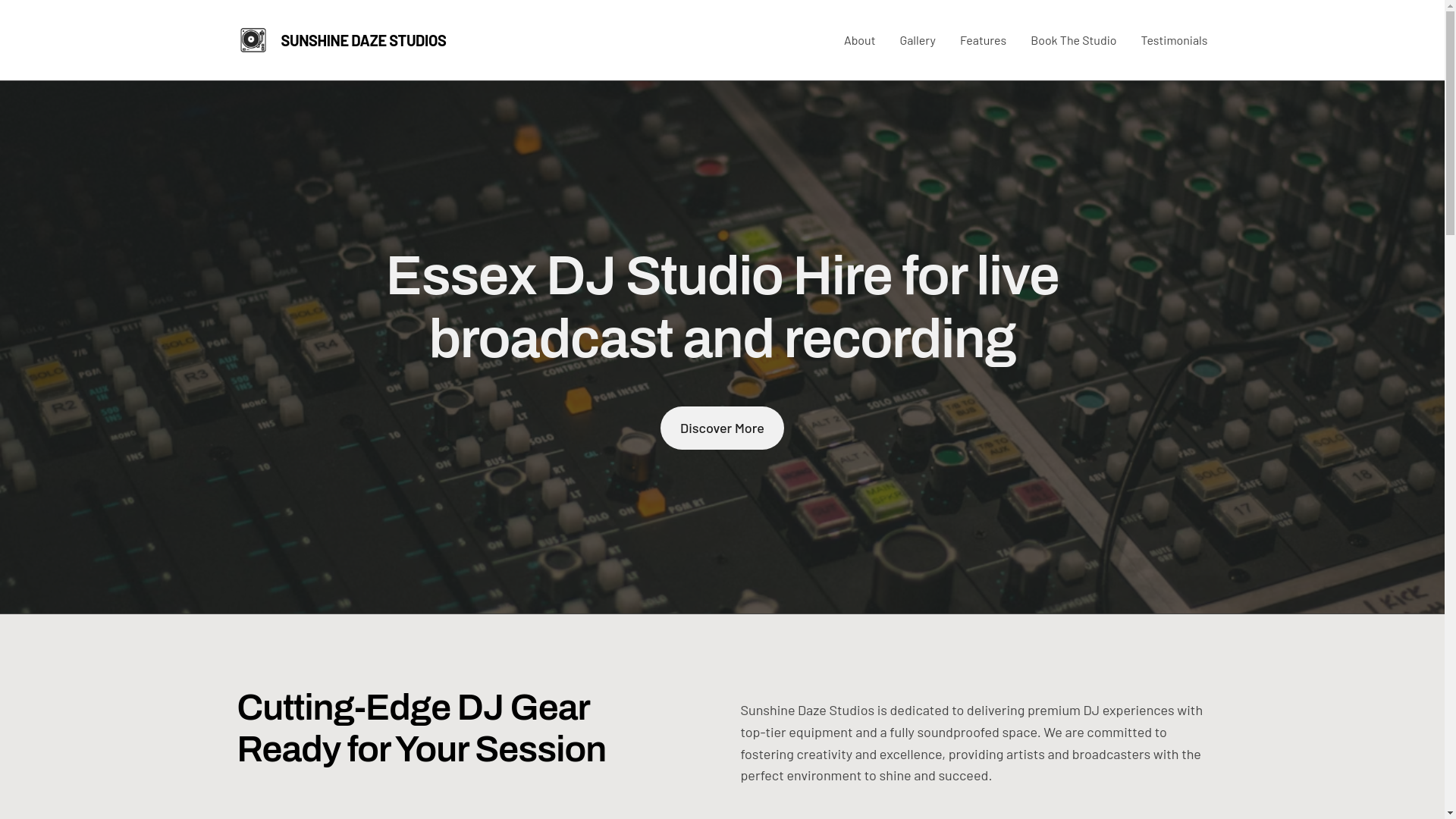 website screenshot of https://sunshinedazestudios.com/