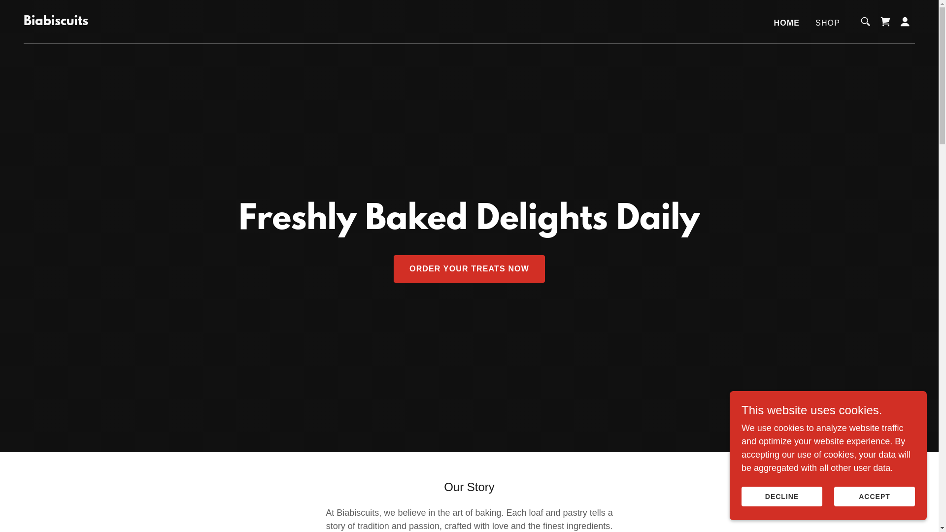 website screenshot of https://biabiscuits.ch/