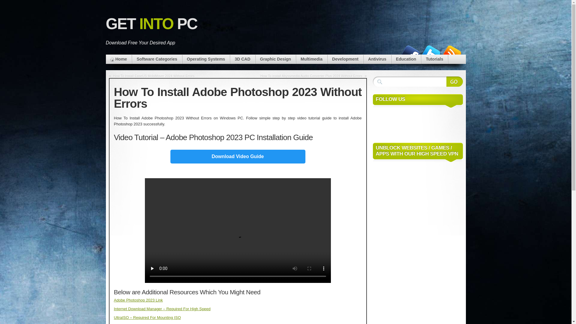 website screenshot of https://how-to-pc.info/how-to-install-adobe-photoshop-2023-without-errors-5/