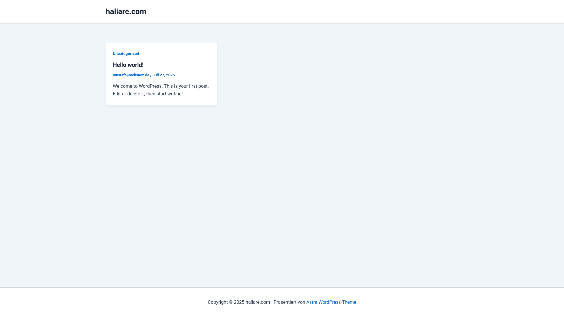 website screenshot of https://haliare.com/